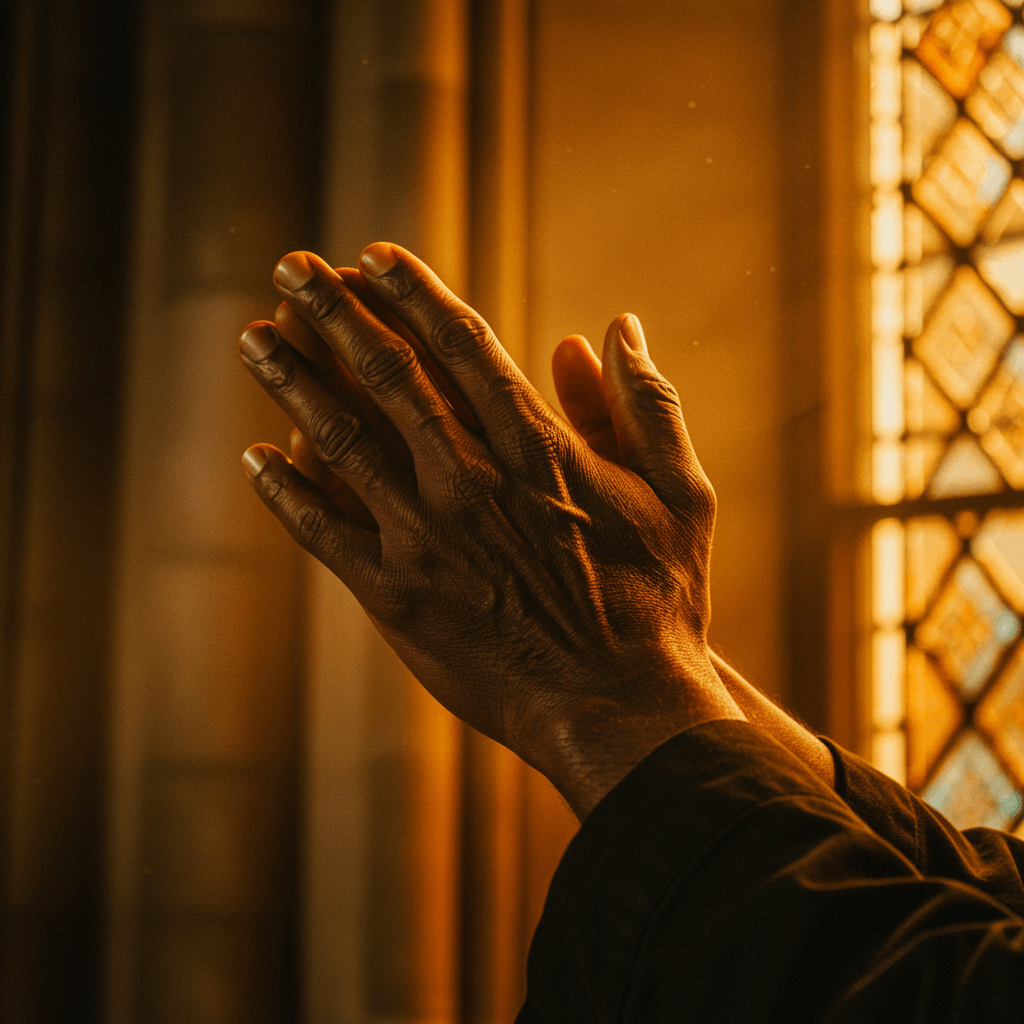 representing prayer and divine connection.