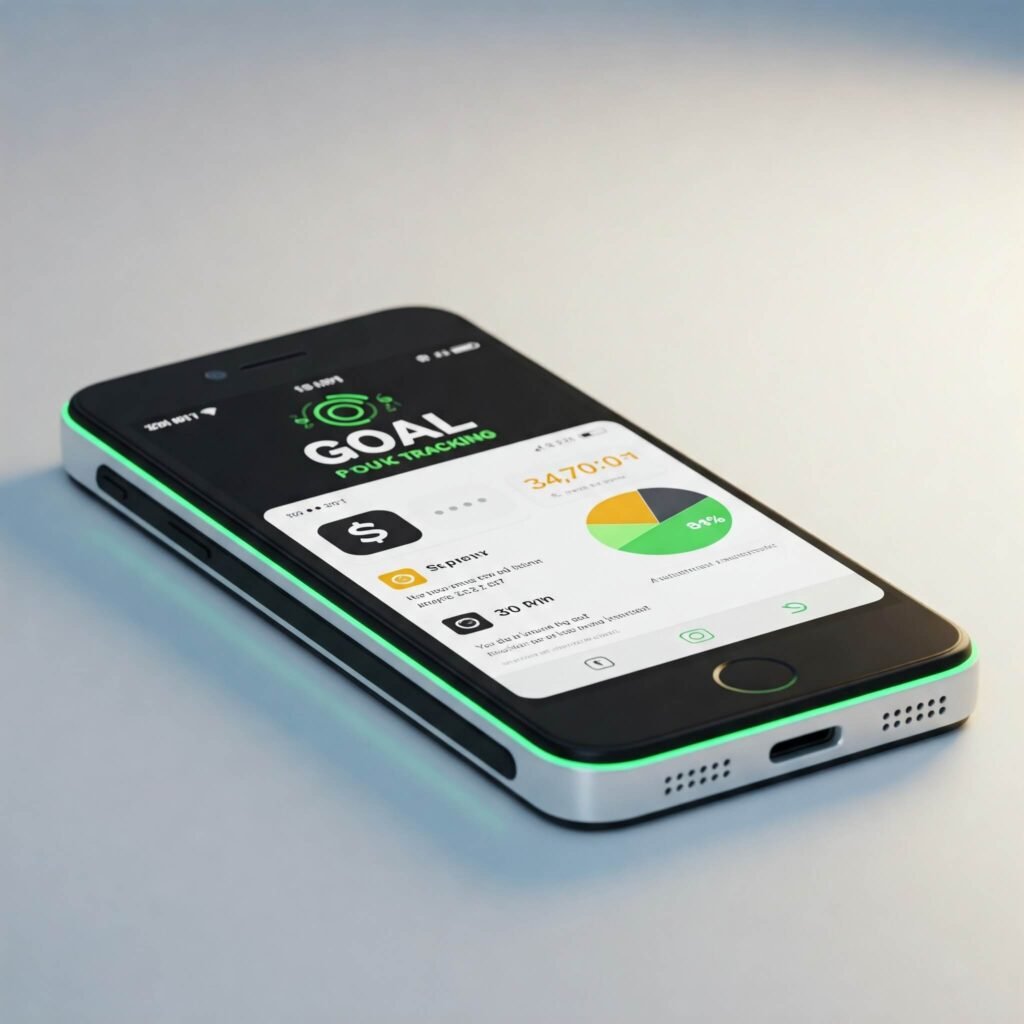 Smartphone with goal app